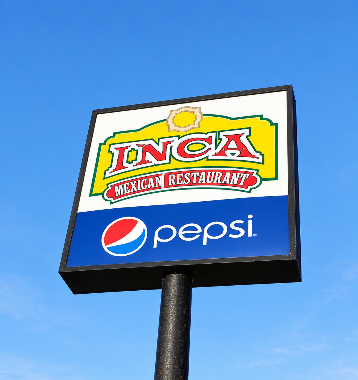 The colorful interior of INCA Mexican Restaurant